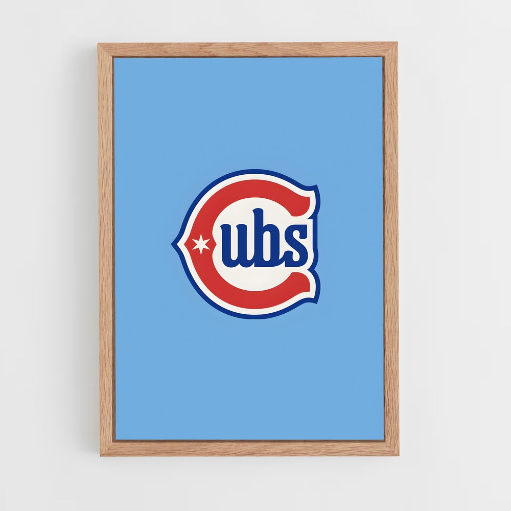 ap-chicago cubs-4 cadre Bois clair