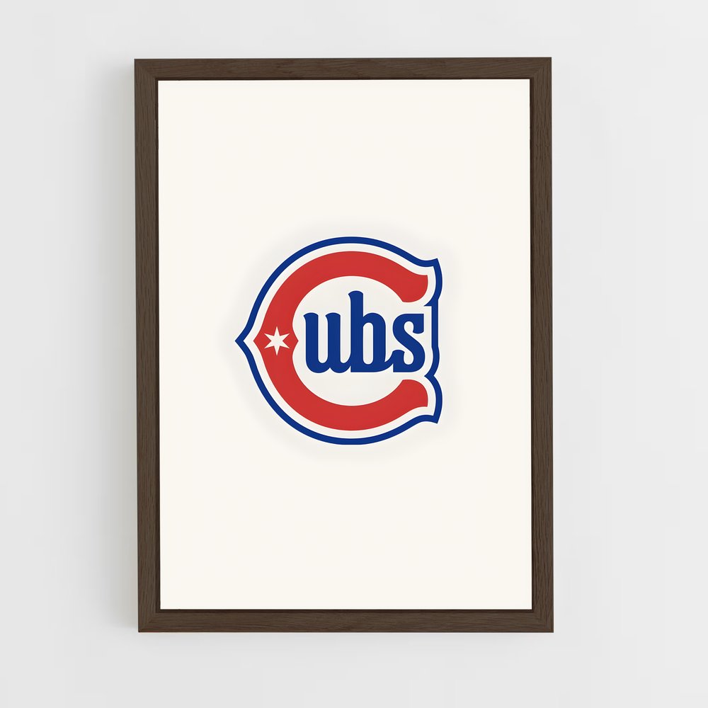 ap-chicago cubs-9 cadre Bois foncé