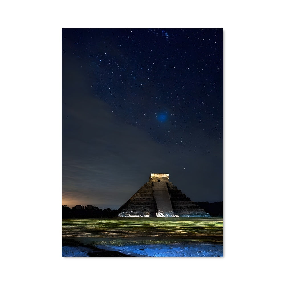 Poster Ciel Étoilé sur Chichén Itzá