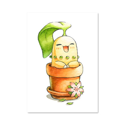 Poster Chikorita Verde