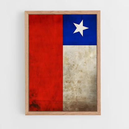 ap-chile flag-2 cadre Bois clair
