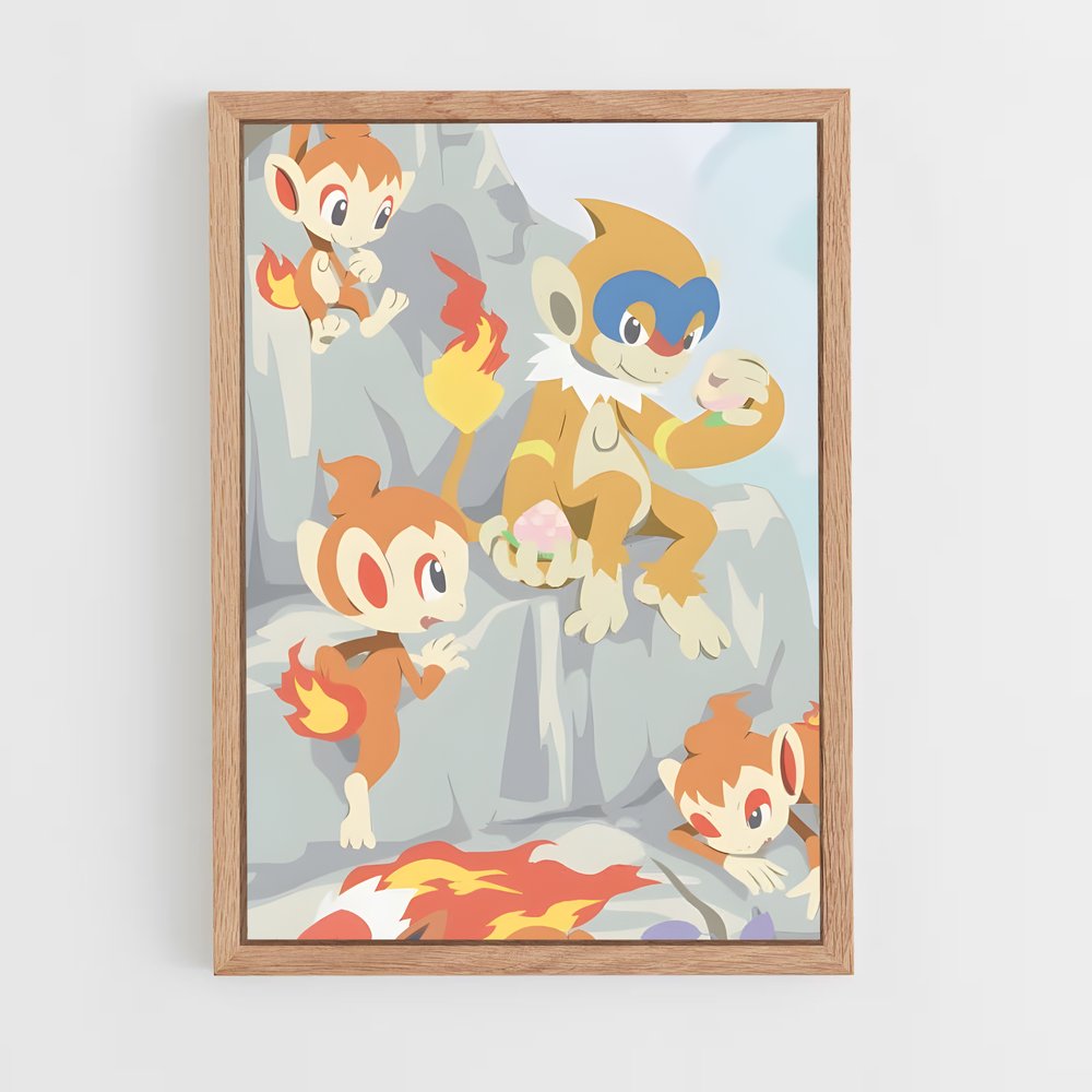 ap-chimchar-1 cadre Bois clair