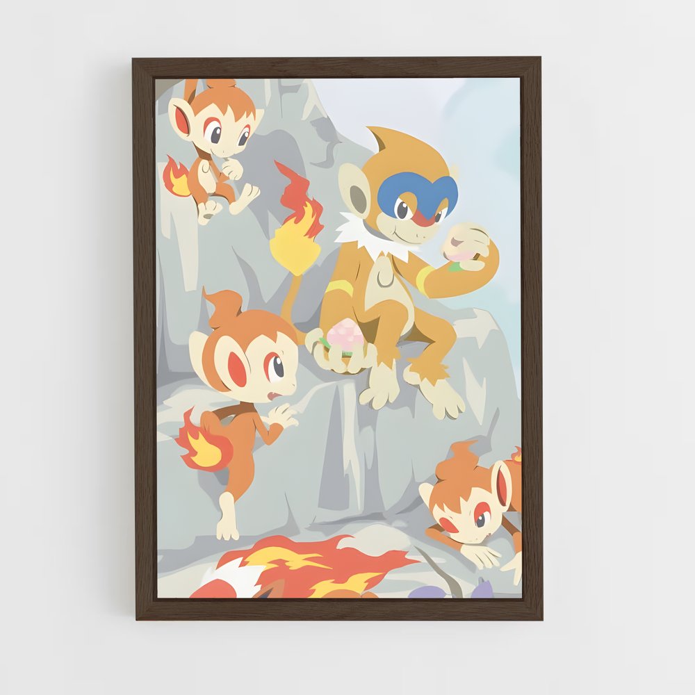 ap-chimchar-1 cadre Bois foncé