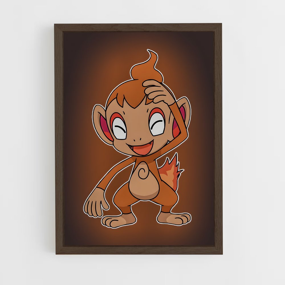 ap-chimchar-2 cadre Bois foncé