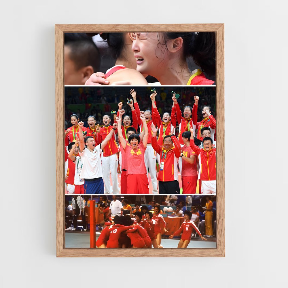 ap-china national volleyball team-1 cadre Bois clair