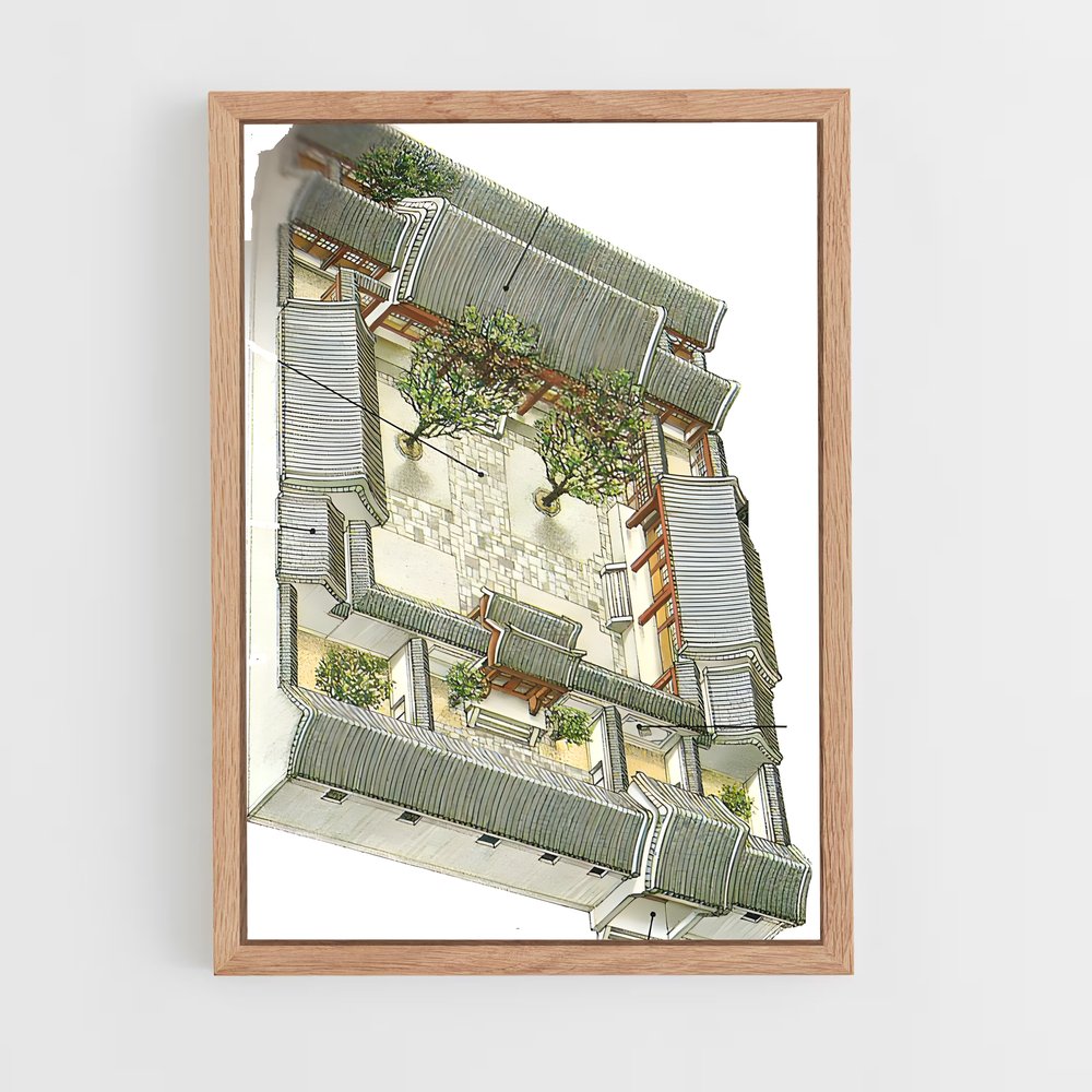 ap-chinese traditional architecture-4 cadre Bois clair