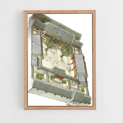 ap-chinese traditional architecture-4 cadre Bois clair