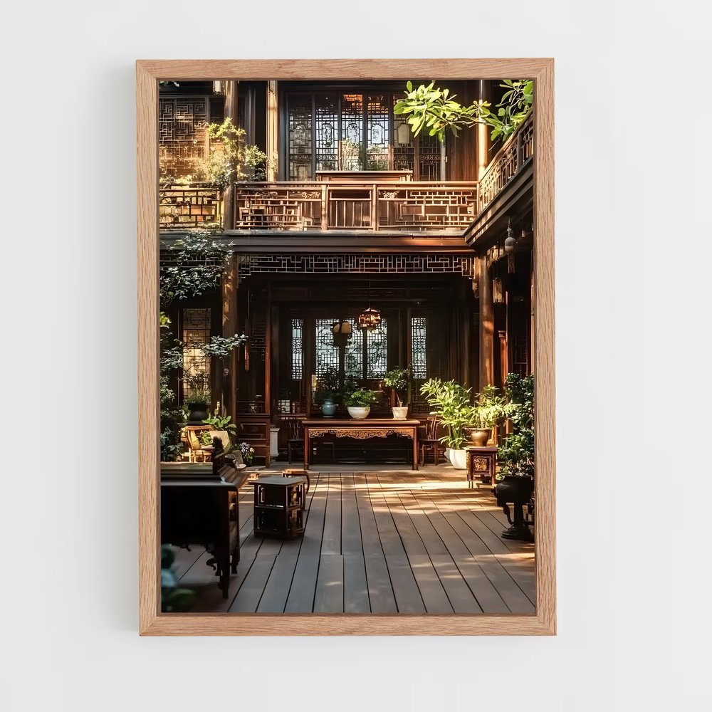 ap-chinese traditional architecture-5 cadre Bois clair