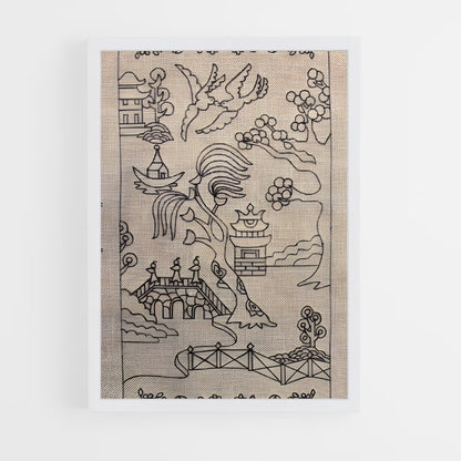ap-chinoiserie patterns-9 cadre Blanc