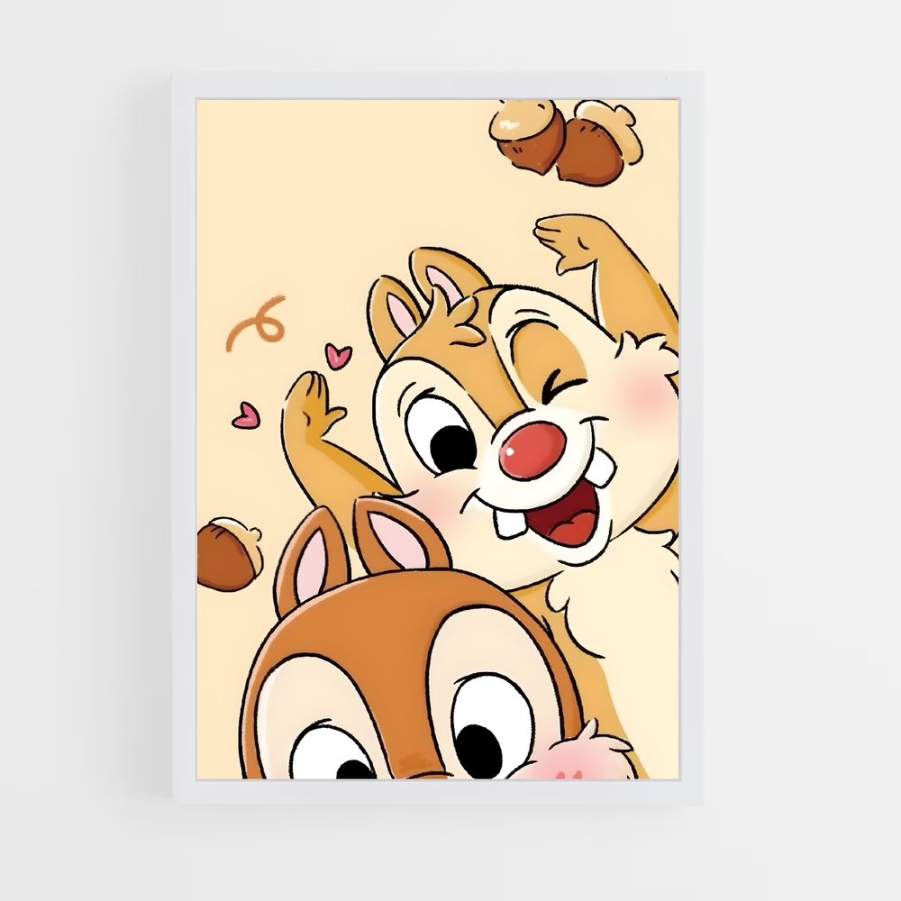 ap-chip and dale-1 cadre Blanc