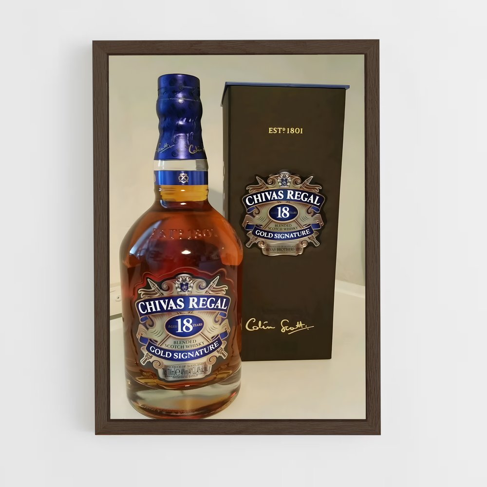 ap-chivas regal-2 cadre Bois foncé