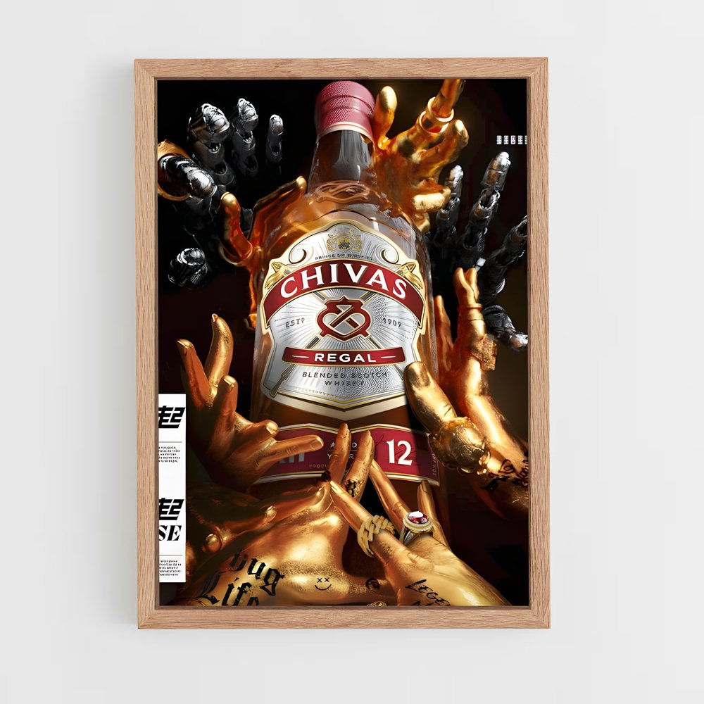 ap-chivas regal-3 cadre Bois clair