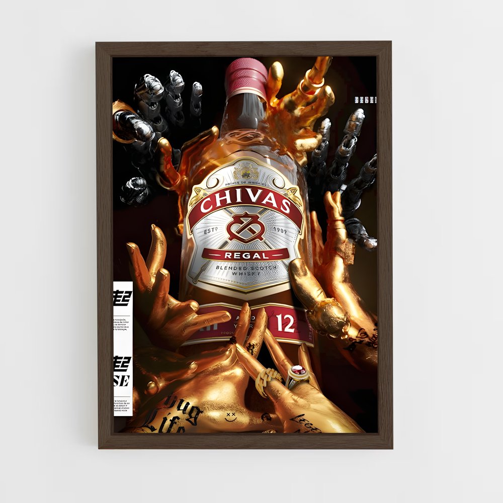 ap-chivas regal-3 cadre Bois foncé