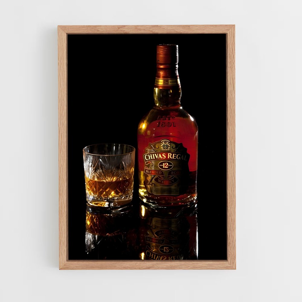 ap-chivas regal-5 cadre Bois clair