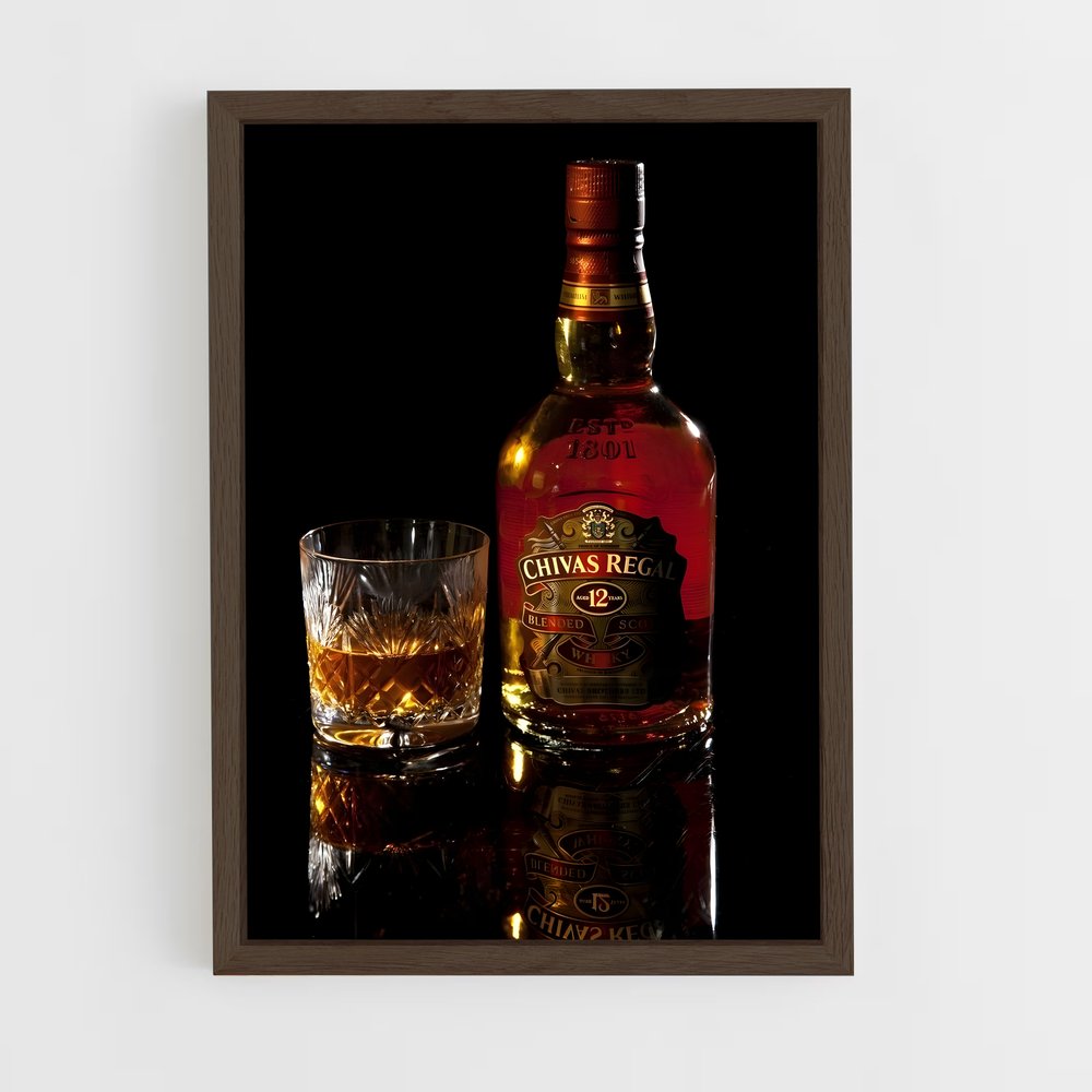 ap-chivas regal-5 cadre Bois foncé