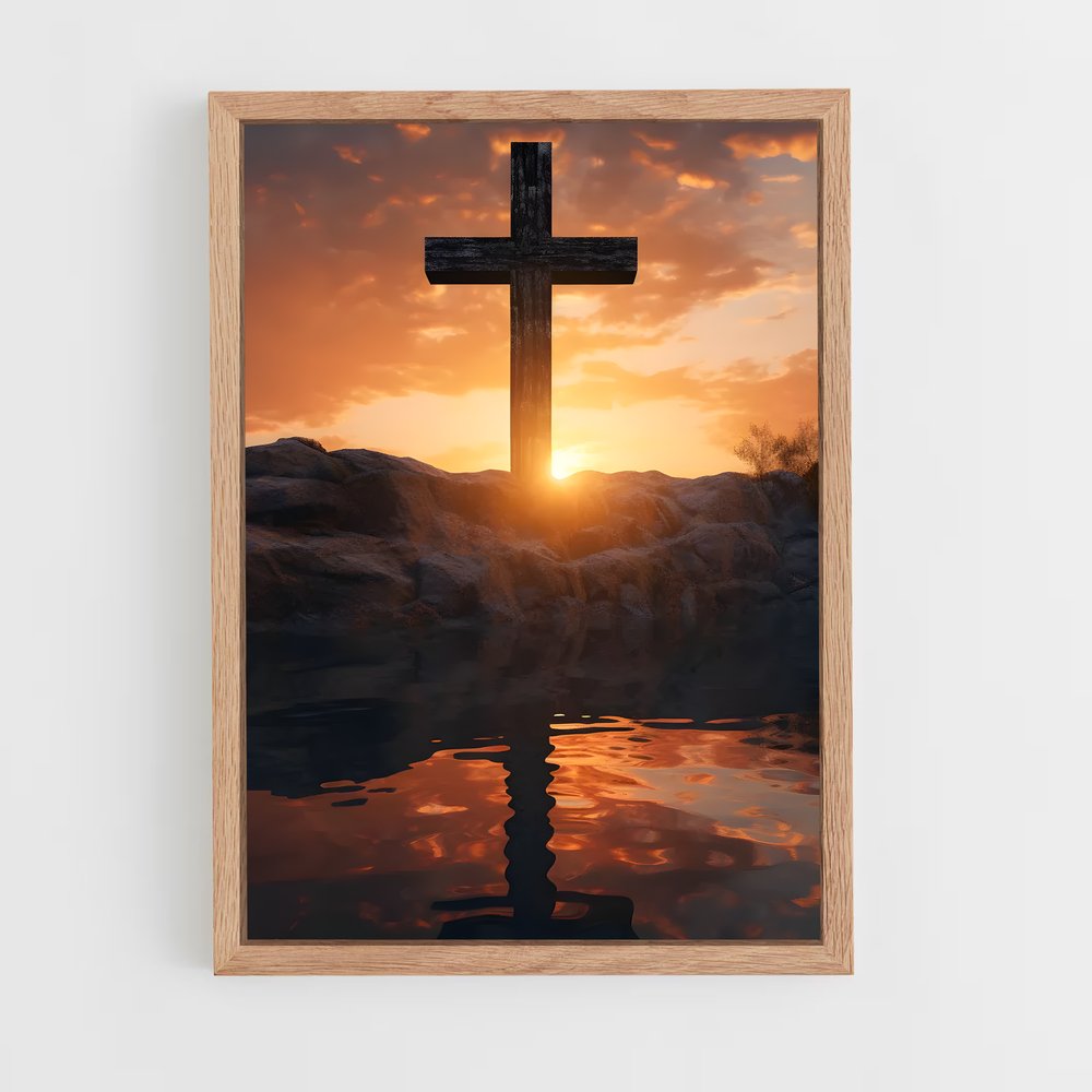 ap-christian cross-1 cadre Bois clair