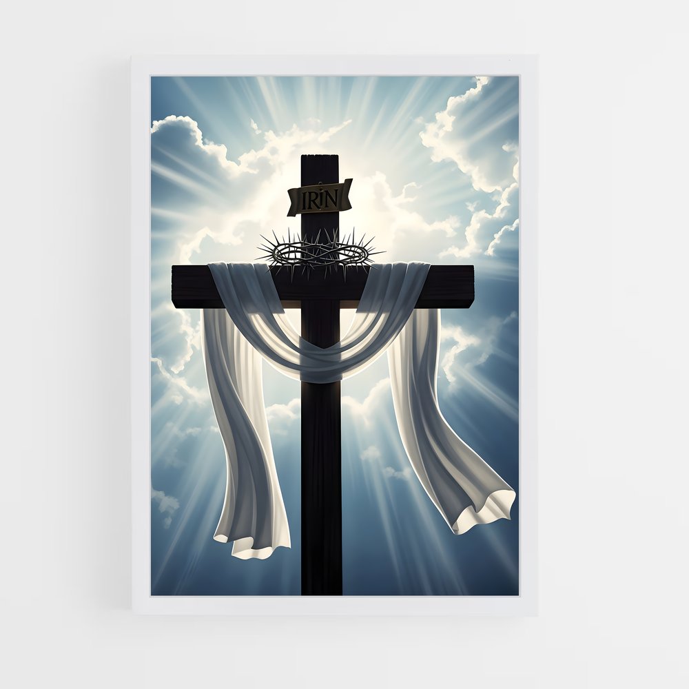ap-christian cross-3 cadre Blanc