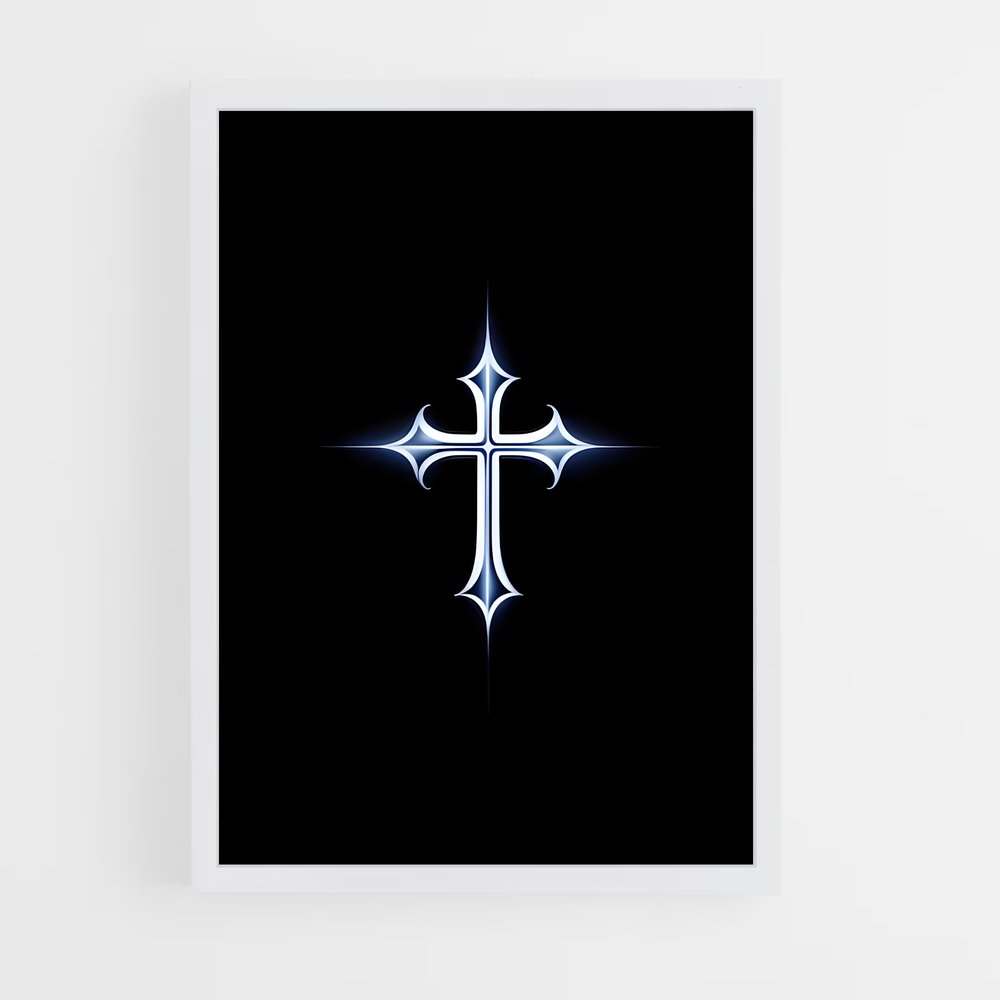 ap-christian cross-4 cadre Blanc