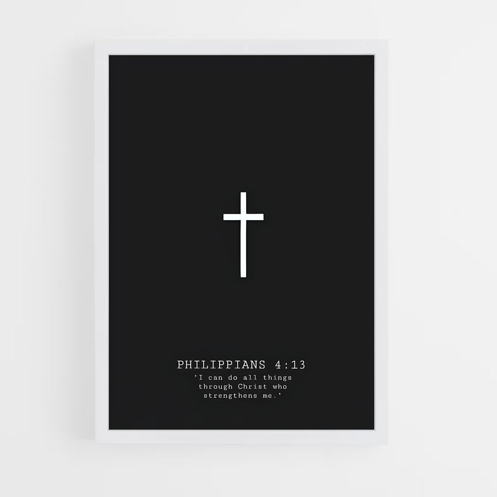 ap-christian cross-9 cadre Blanc
