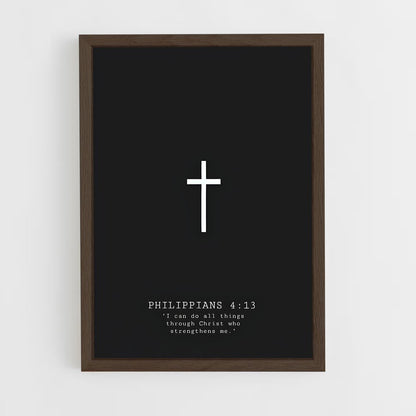 ap-christian cross-9 cadre Bois foncé