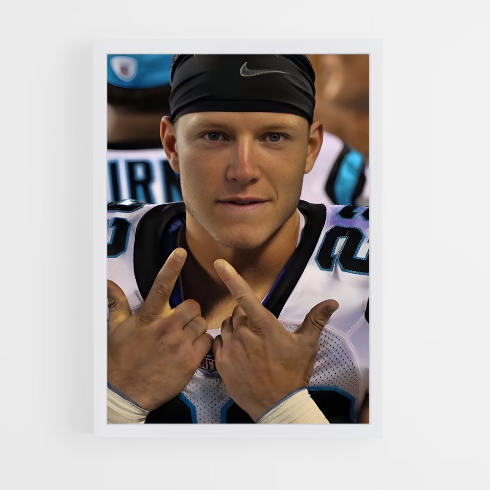 ap-christian mccaffrey-1 cadre Blanc