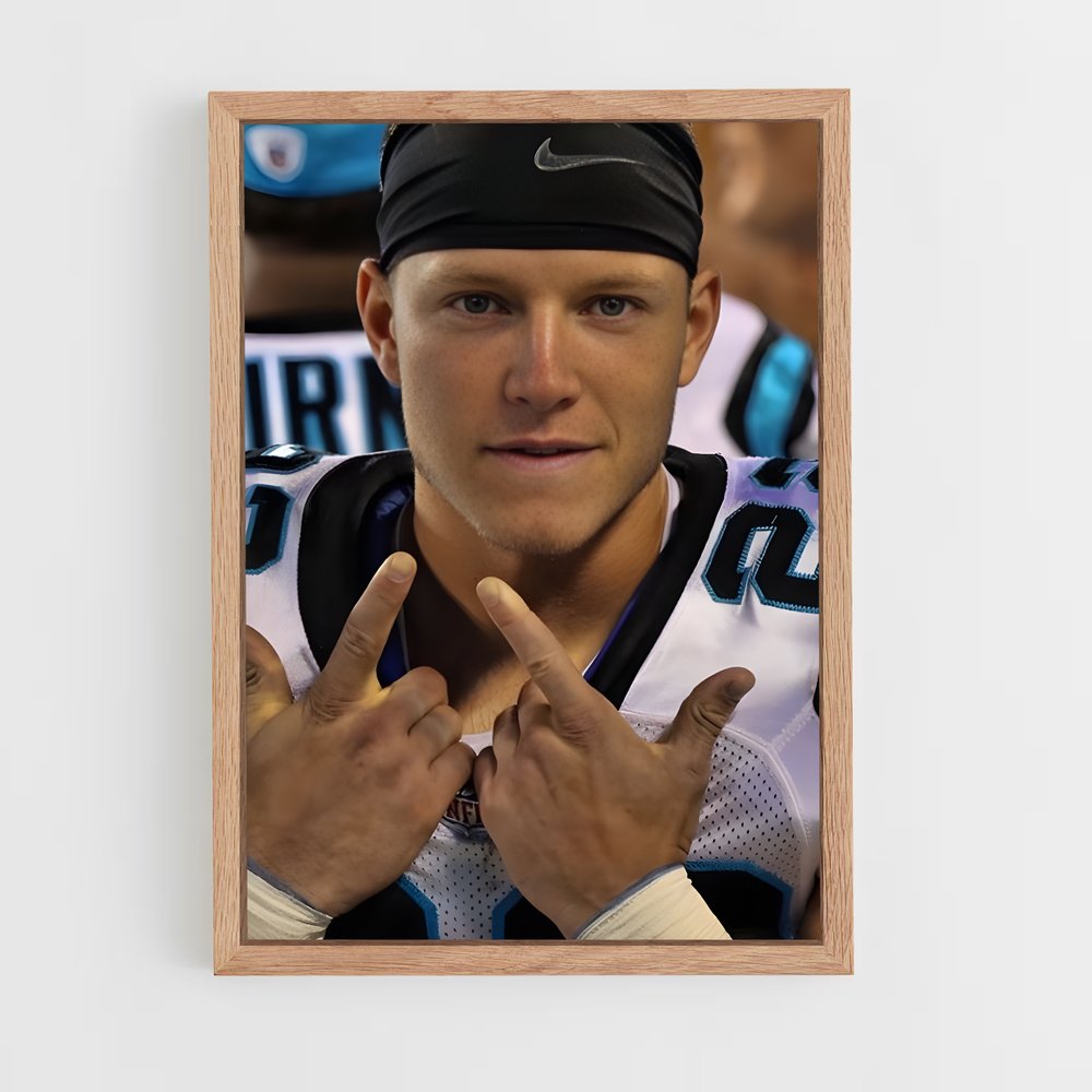 ap-christian mccaffrey-1 cadre Bois clair