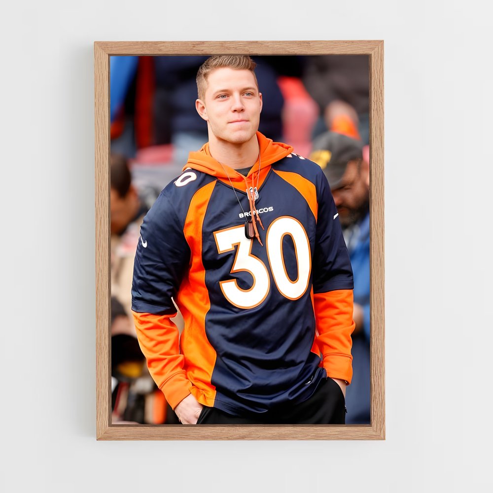 ap-christian mccaffrey-2 cadre Bois clair