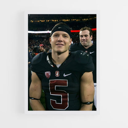 ap-christian mccaffrey-3 cadre Blanc
