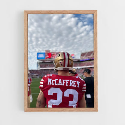 ap-christian mccaffrey-4 cadre Bois clair