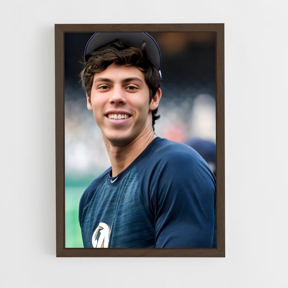 ap-christian yelich-1 cadre Bois foncé