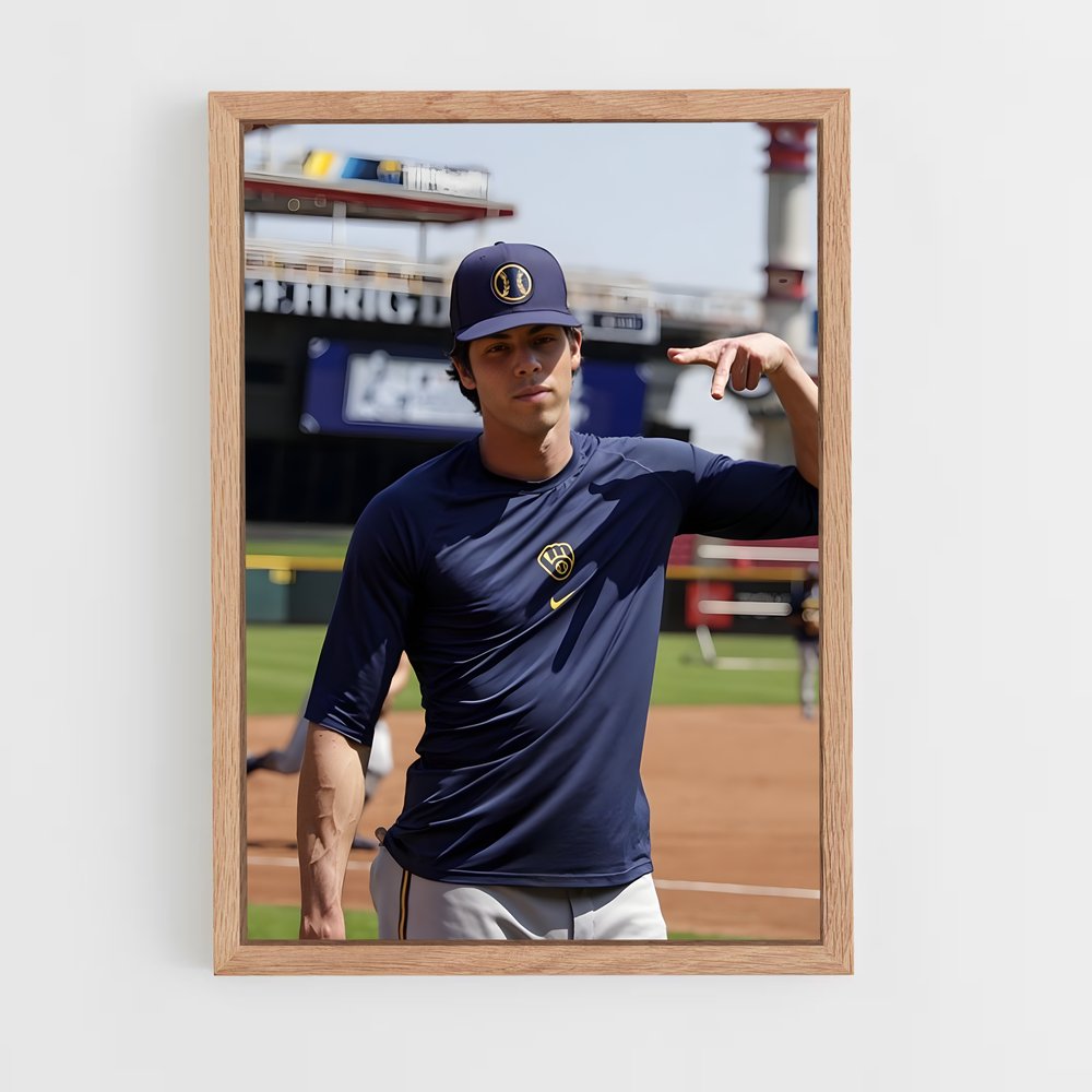 ap-christian yelich-2 cadre Bois clair