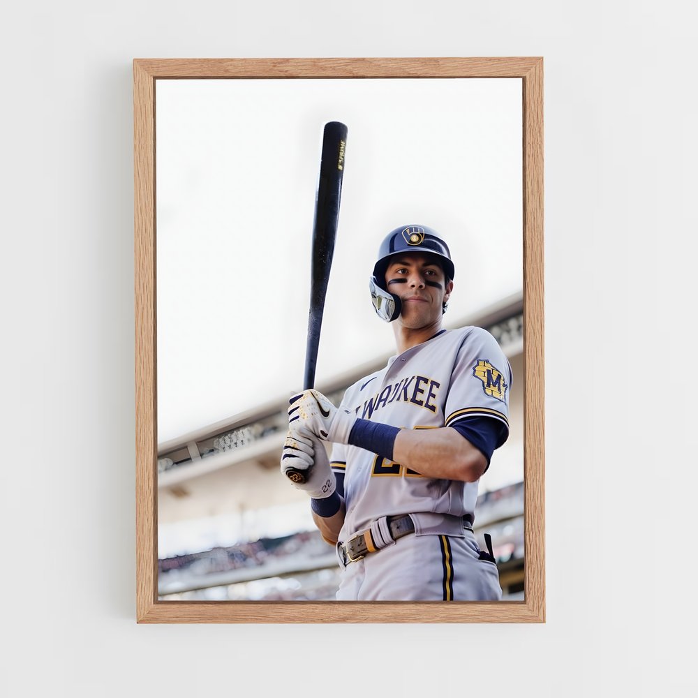 ap-christian yelich-3 cadre Bois clair