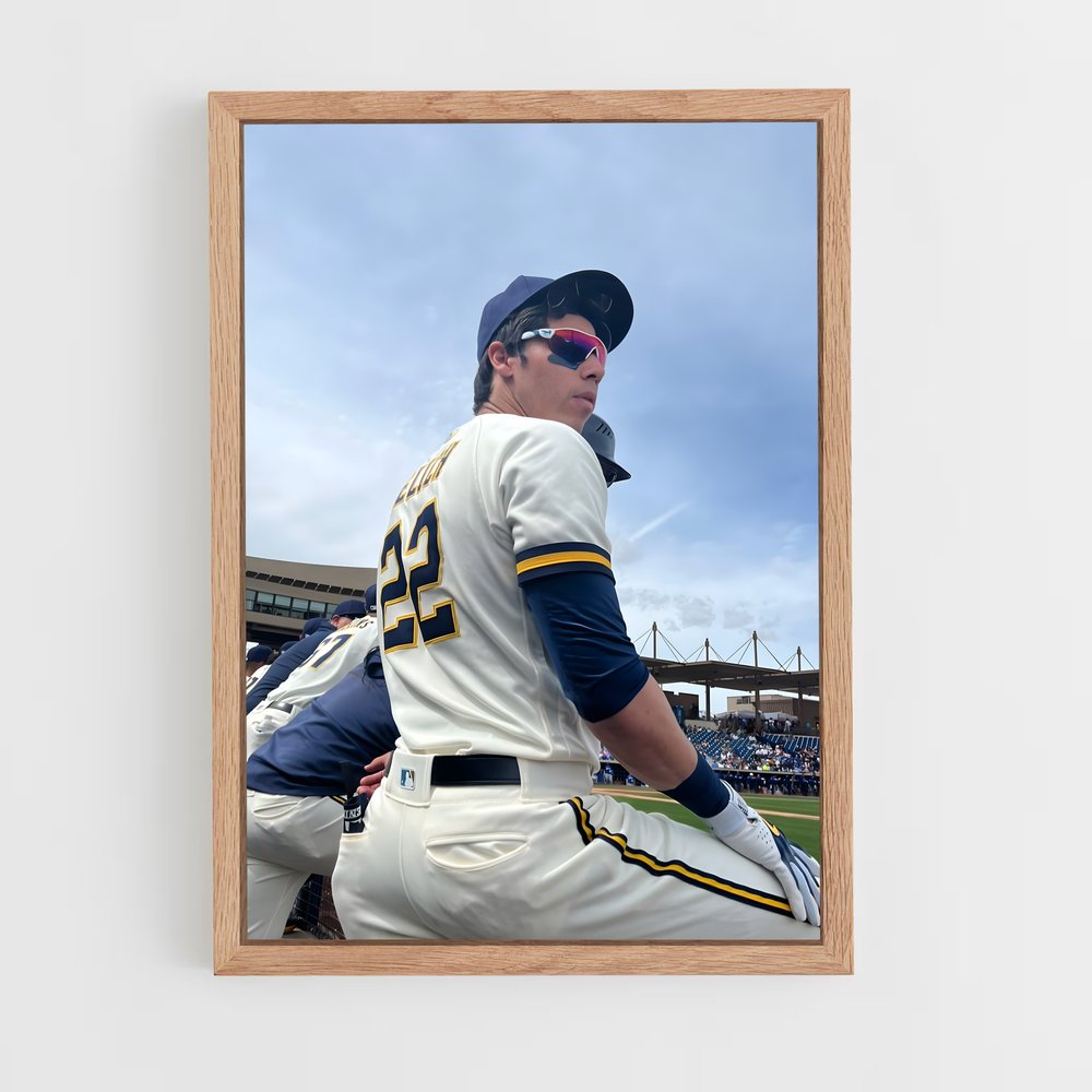 ap-christian yelich-5 cadre Bois clair