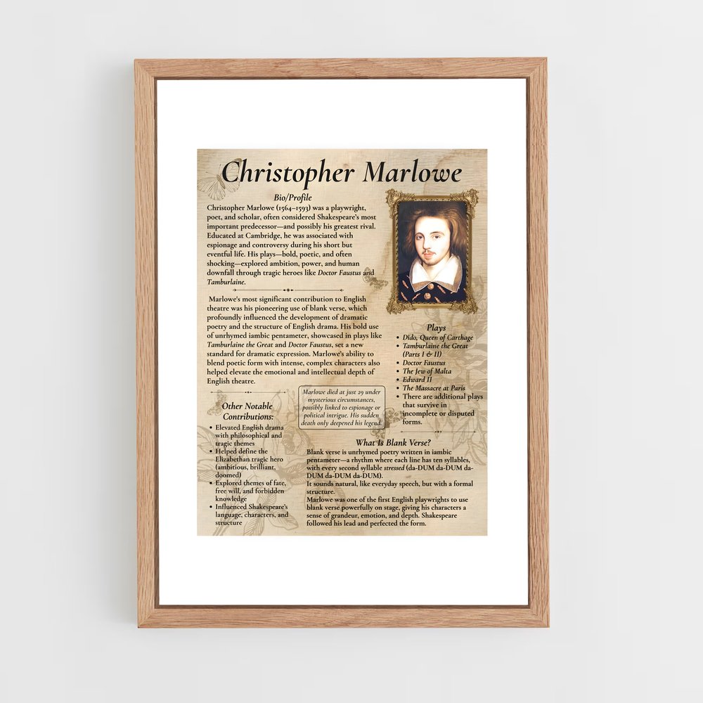 ap-christopher marlowe-2 cadre Bois clair