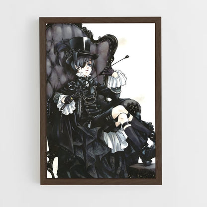 ap-ciel phantomhive-1 cadre Bois foncé