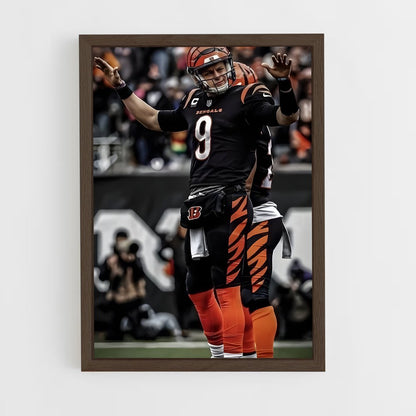 ap-cincinnati bengals-3 cadre Bois foncé