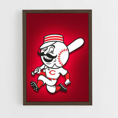 ap-cincinnati reds-1 cadre Bois foncé