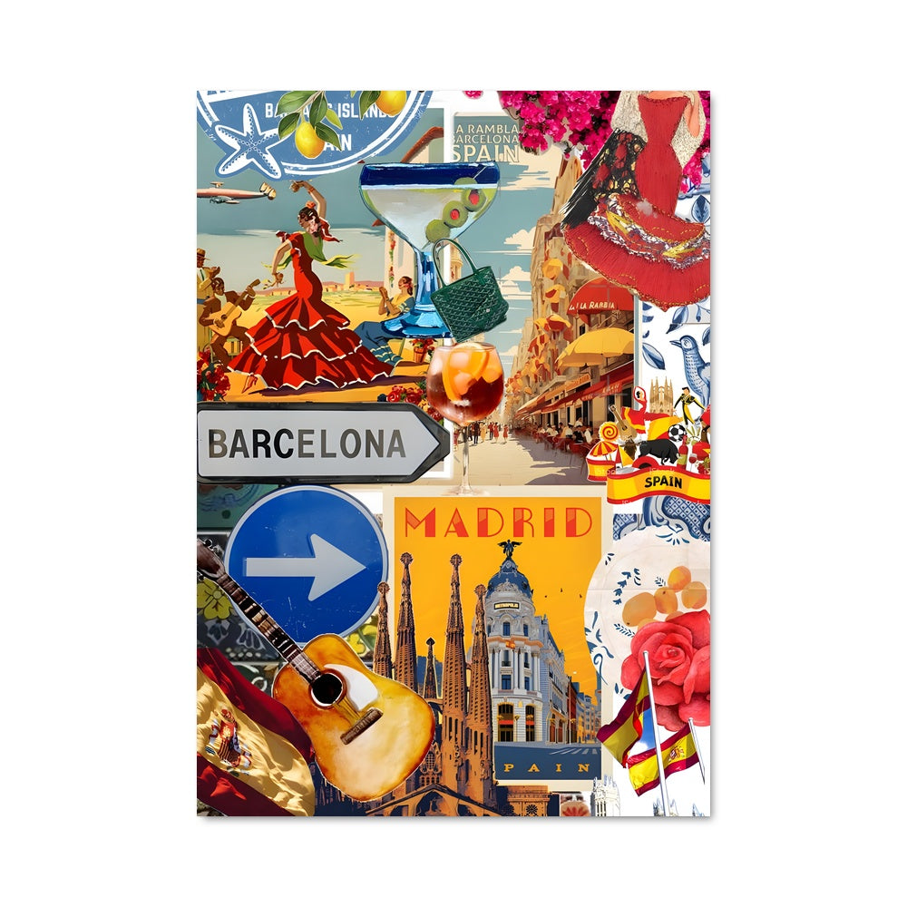 Poster Barcelona Collage