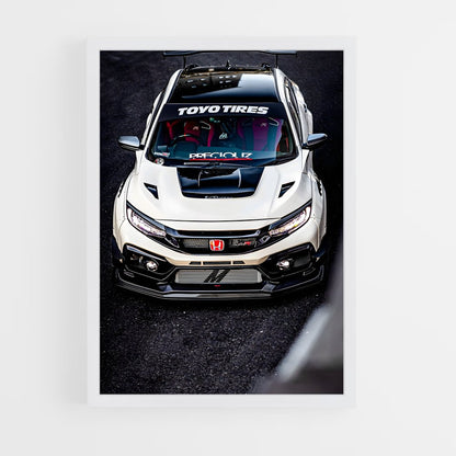 ap-civic type r fk8-1 cadre Blanc