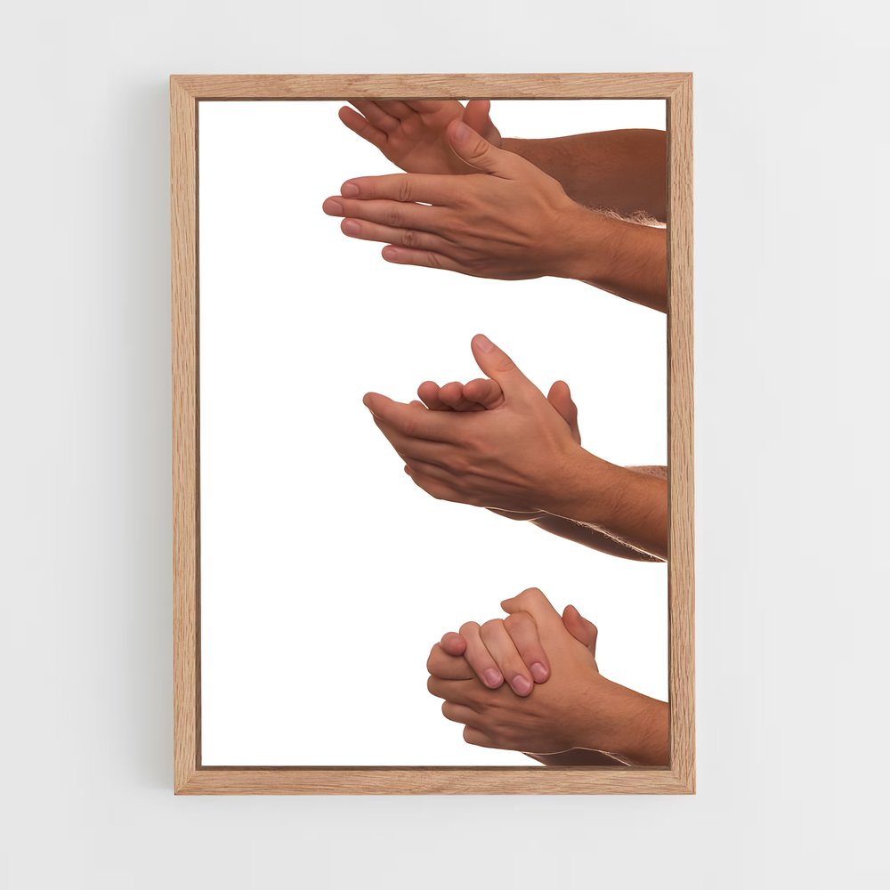 ap-clapping hands-2 cadre Bois clair
