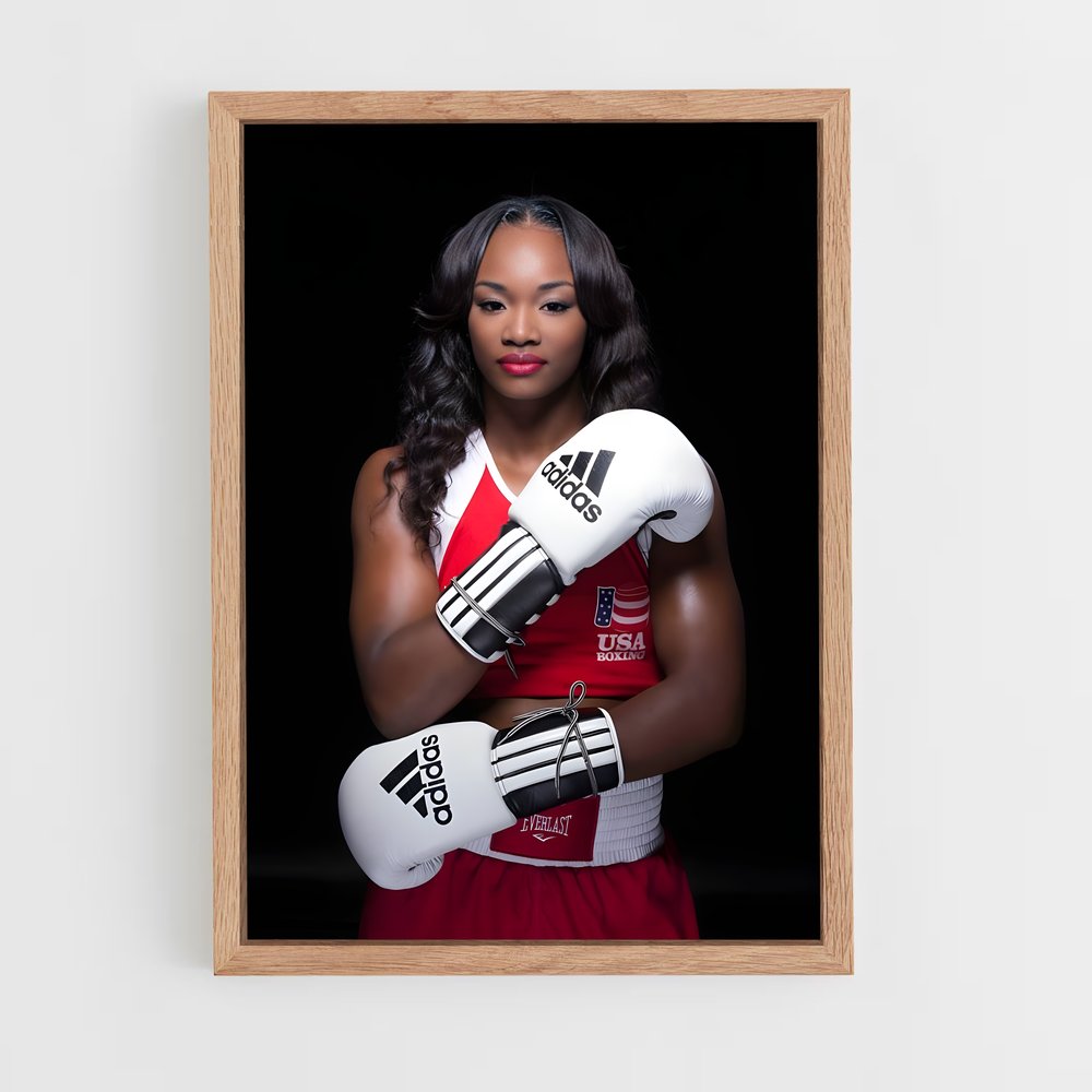 ap-claressa shields-1 cadre Bois clair