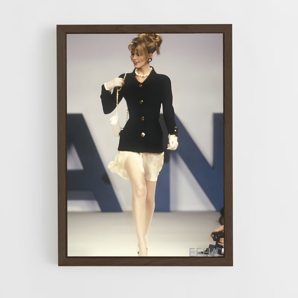 ap-claudia schiffer-3 cadre Bois foncé
