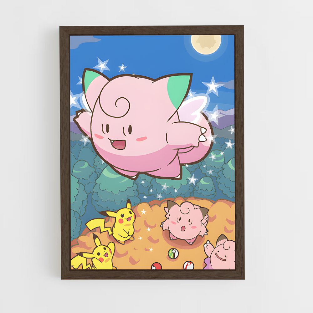 ap-clefairy-3 cadre Bois foncé
