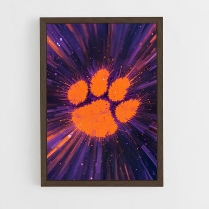 ap-clemson tigers-1 cadre Bois foncé