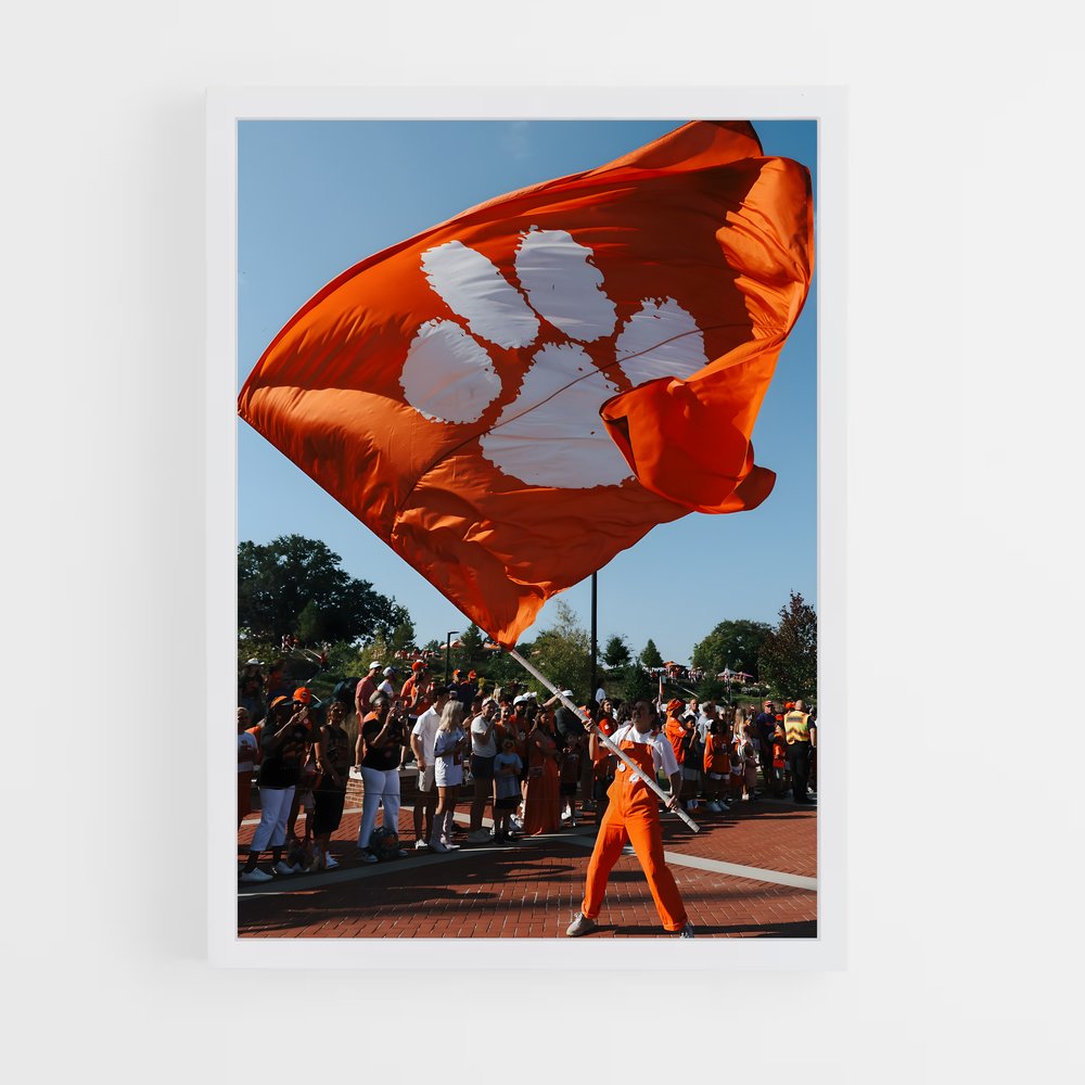 ap-clemson tigers-11 cadre Blanc