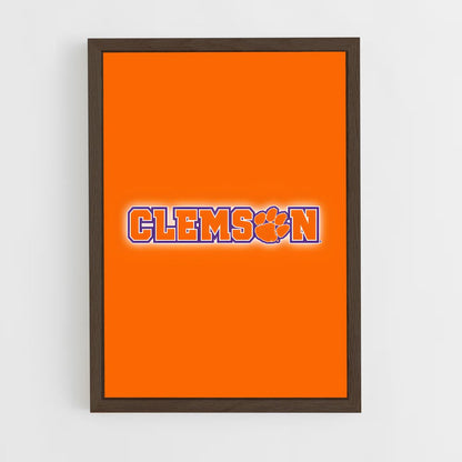 ap-clemson tigers-13 cadre Bois foncé