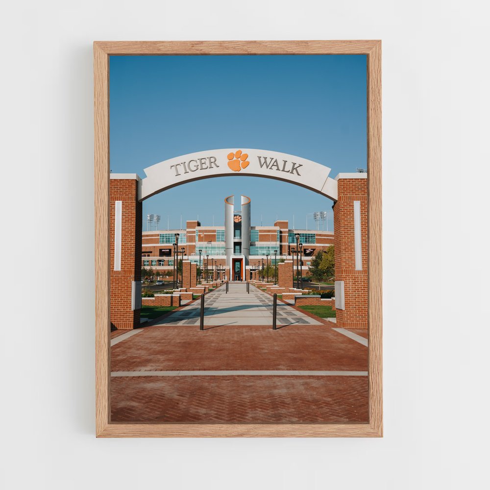 ap-clemson tigers-6 cadre Bois clair