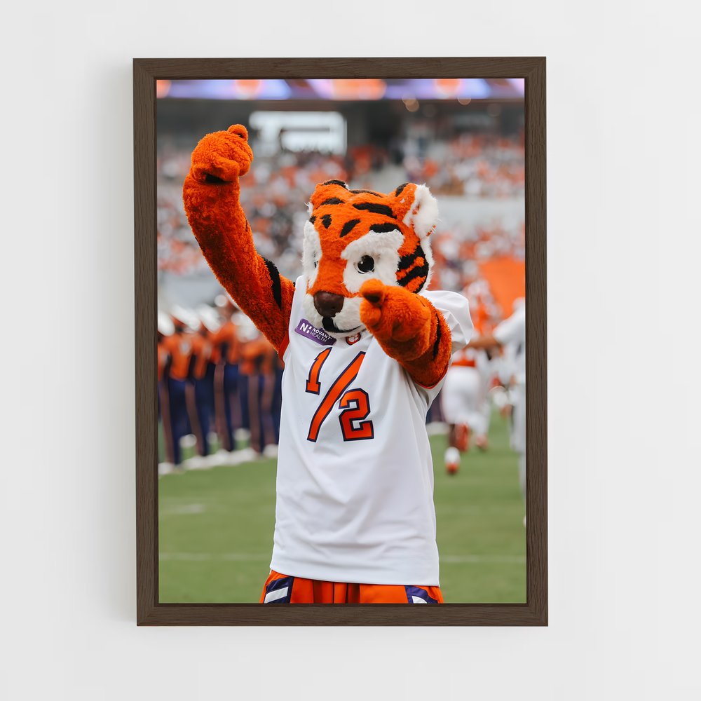 ap-clemson tigers-8 cadre Bois foncé
