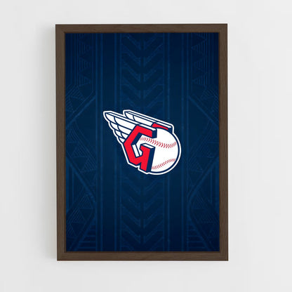 ap-cleveland guardians-4 cadre Bois foncé