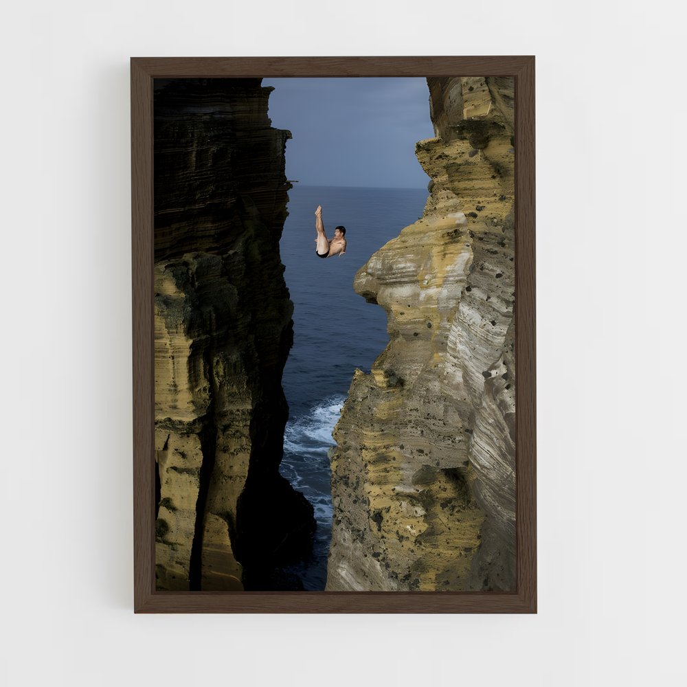 ap-cliff diving world series-1 cadre Bois foncé